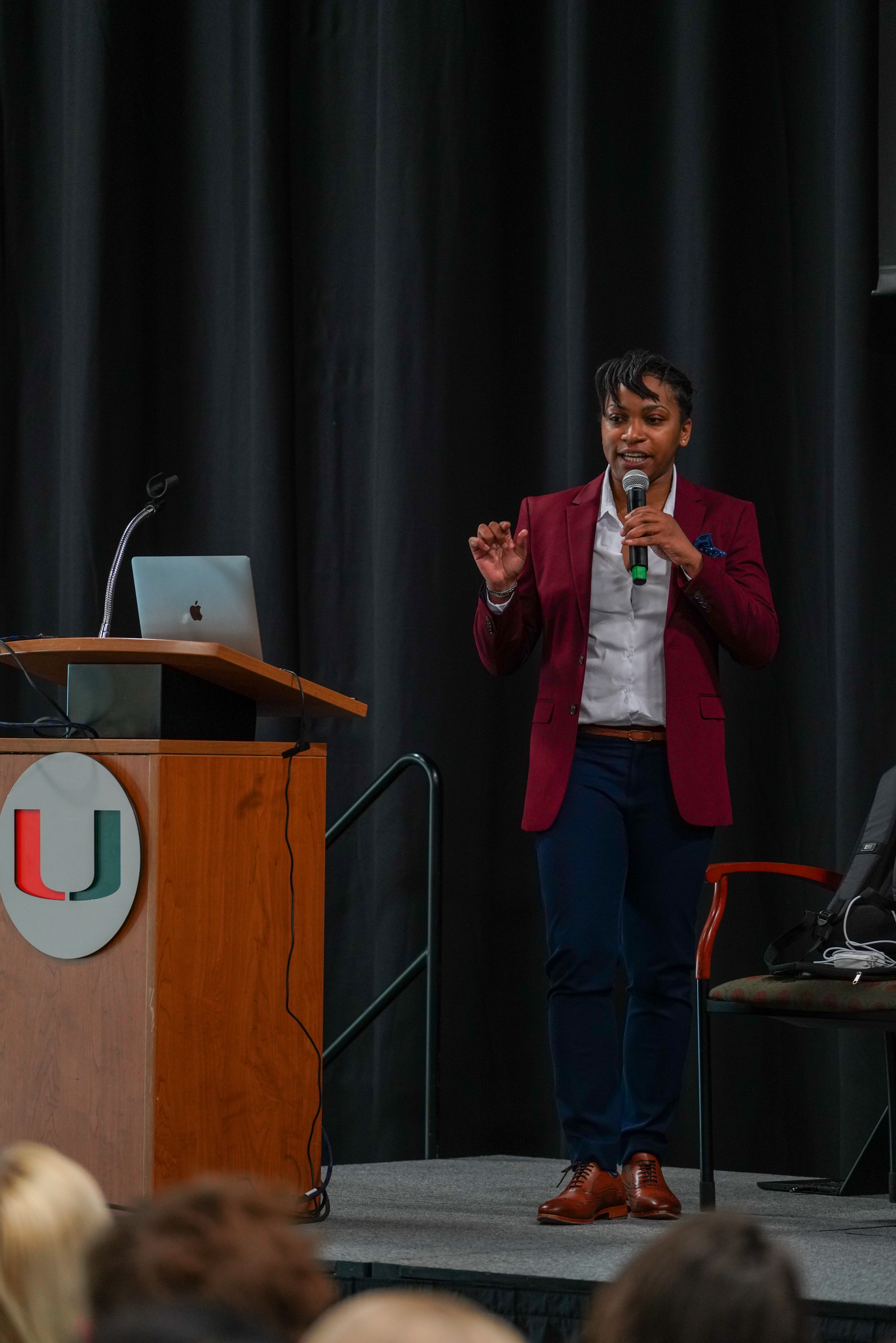 Alicia Reese speaking at University of Miami
